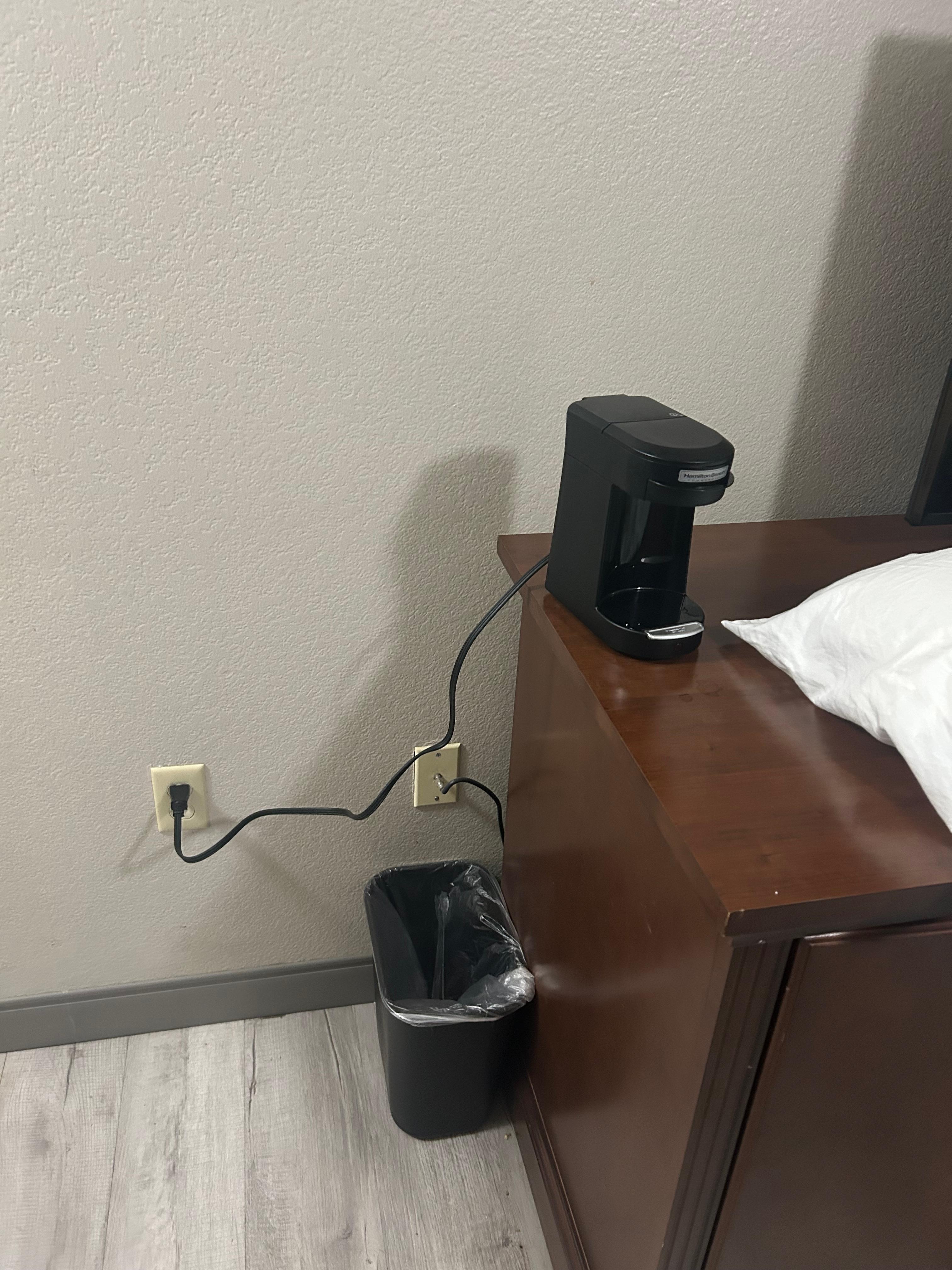moved coffee machine to working outlet