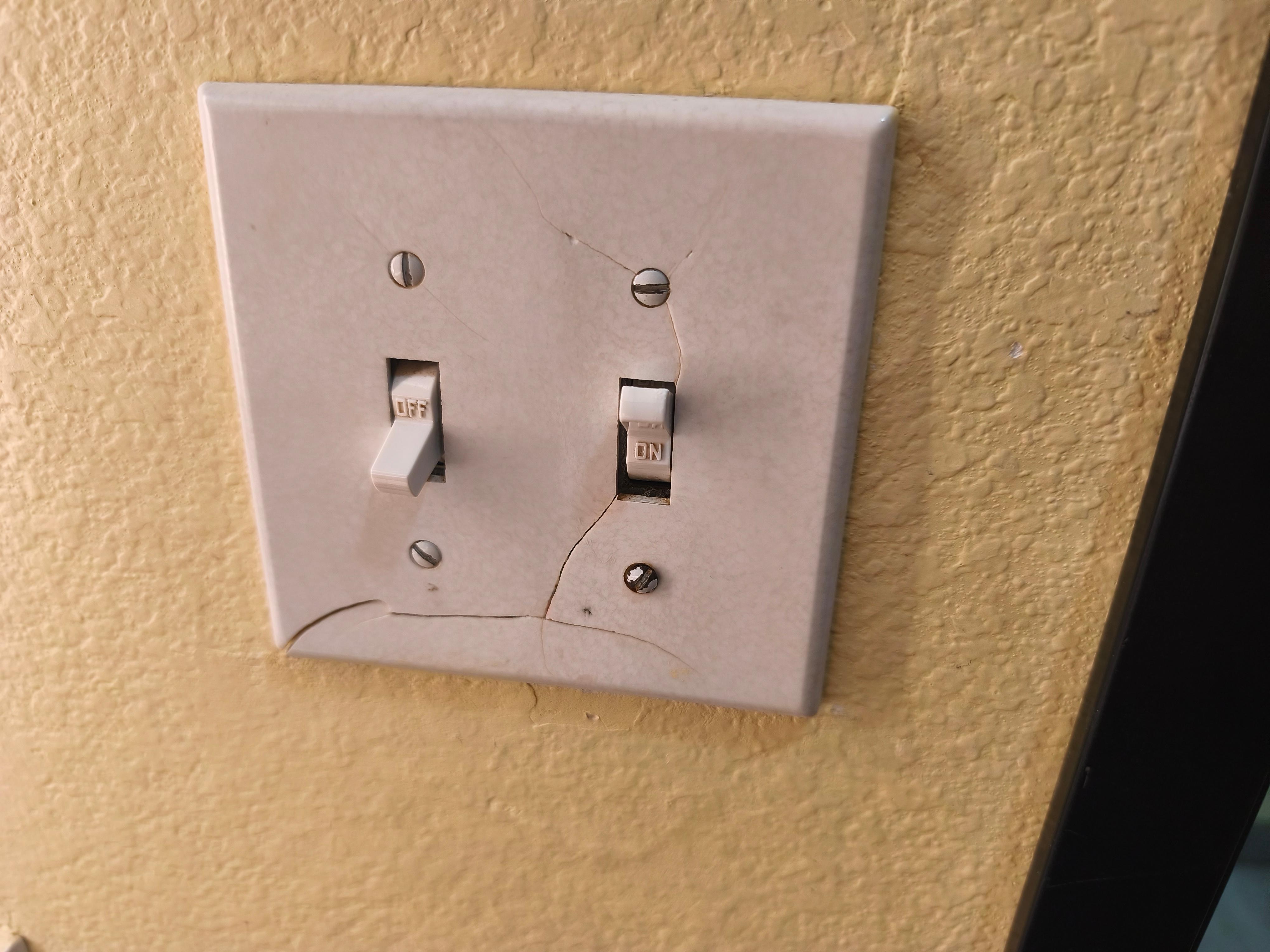 Broken elctrical switch