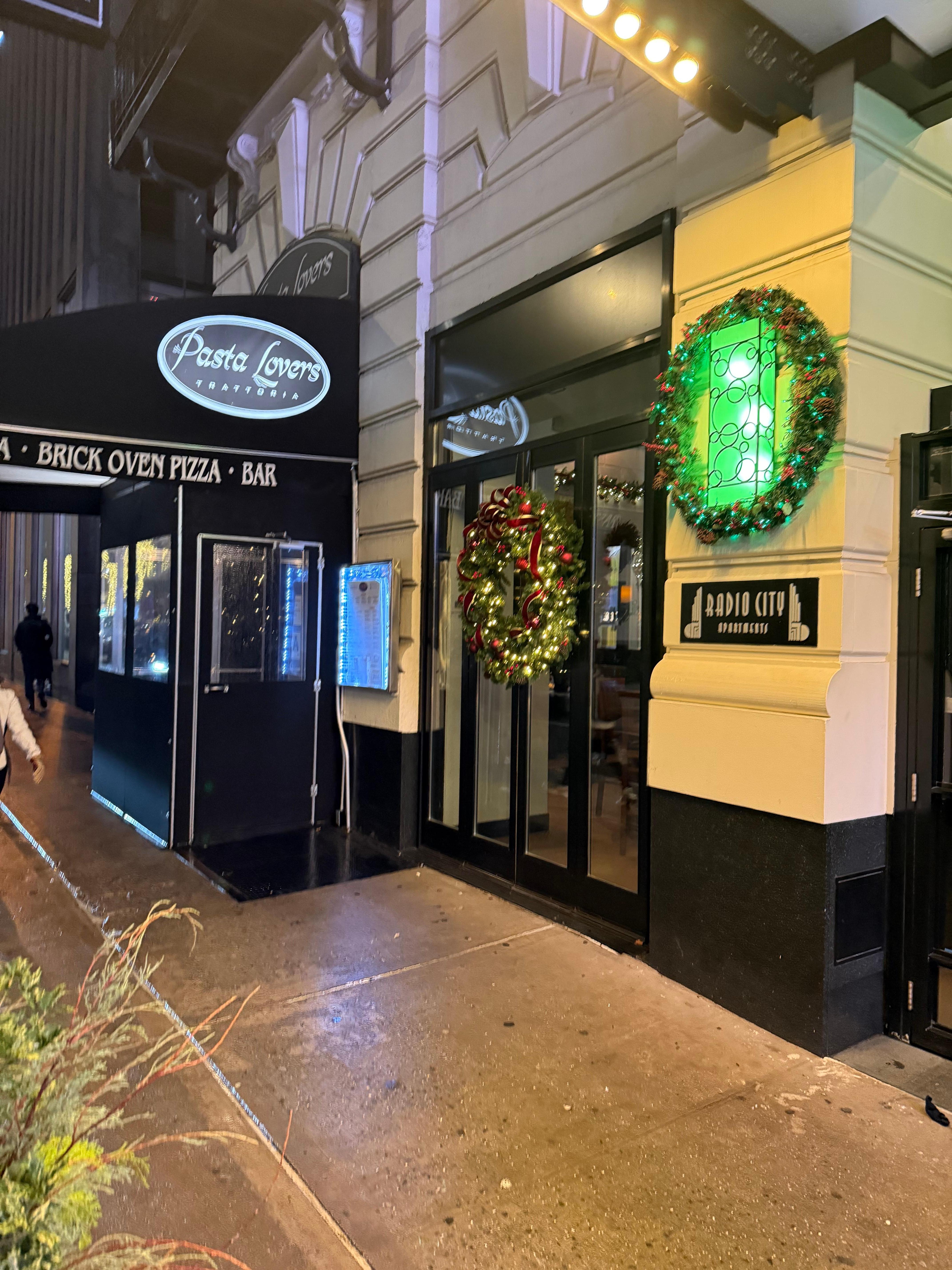 Just to the left of the front entrance and attached to the hotel, was a great Italian restaurant.