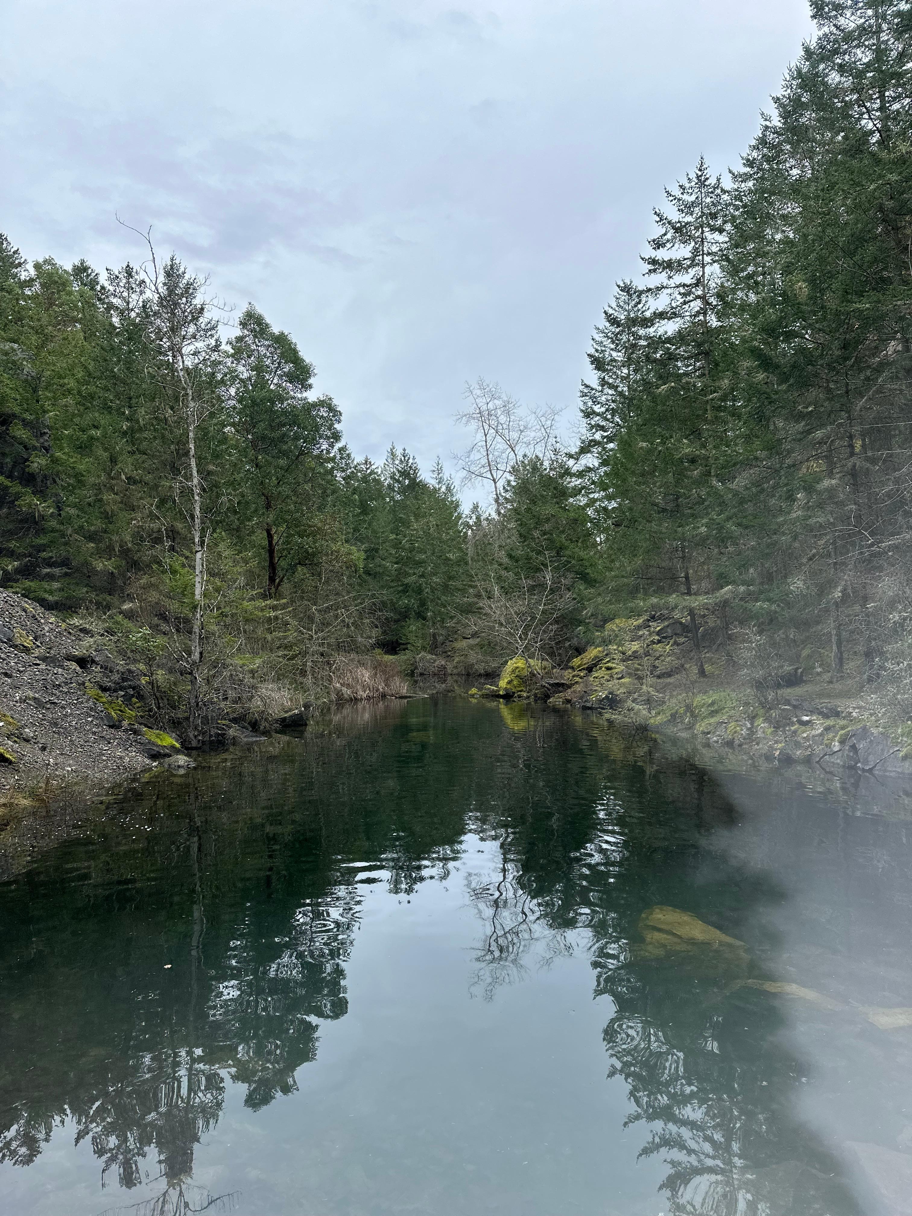Small pond across the street