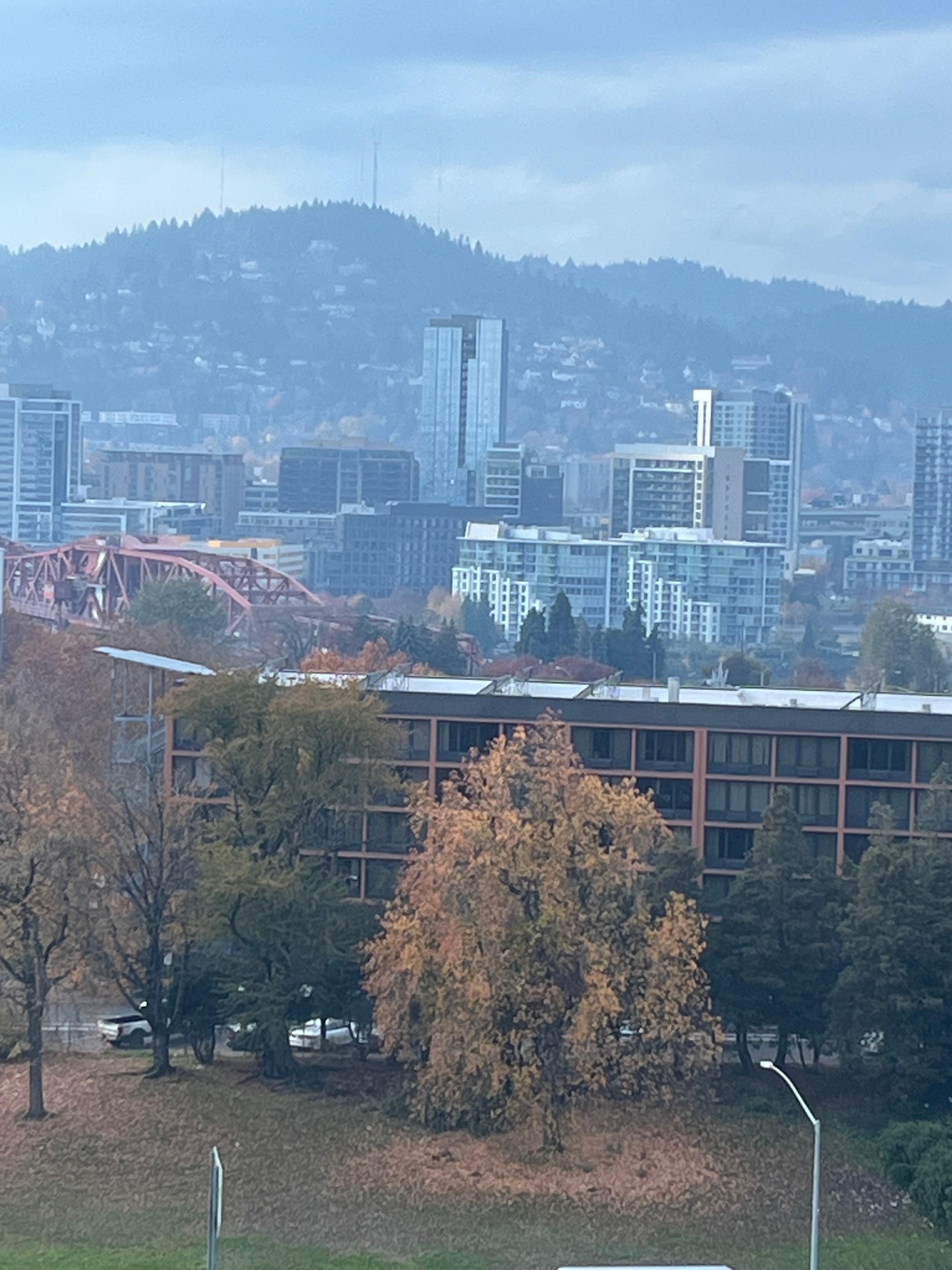 View from the top floor room. 