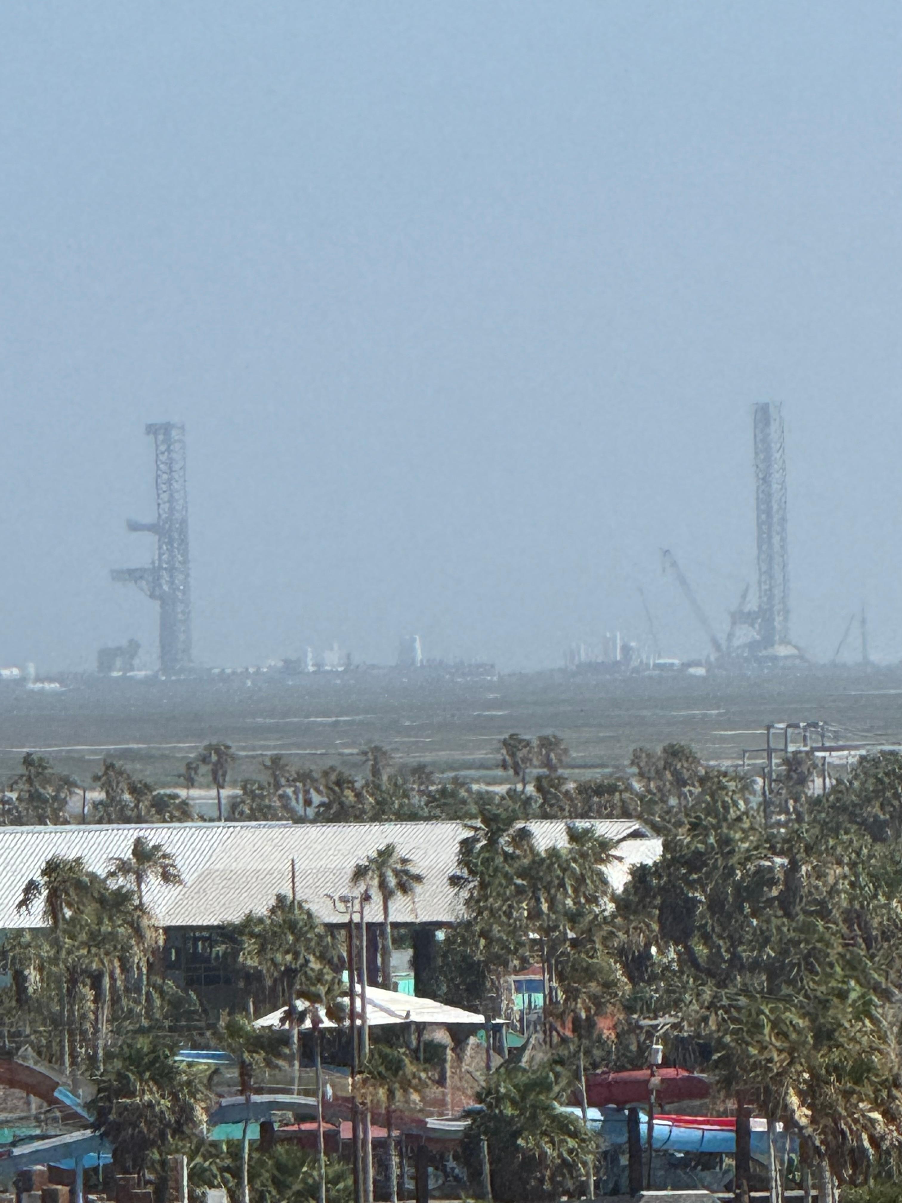 Can see SpaceX launch towers from front balcony 