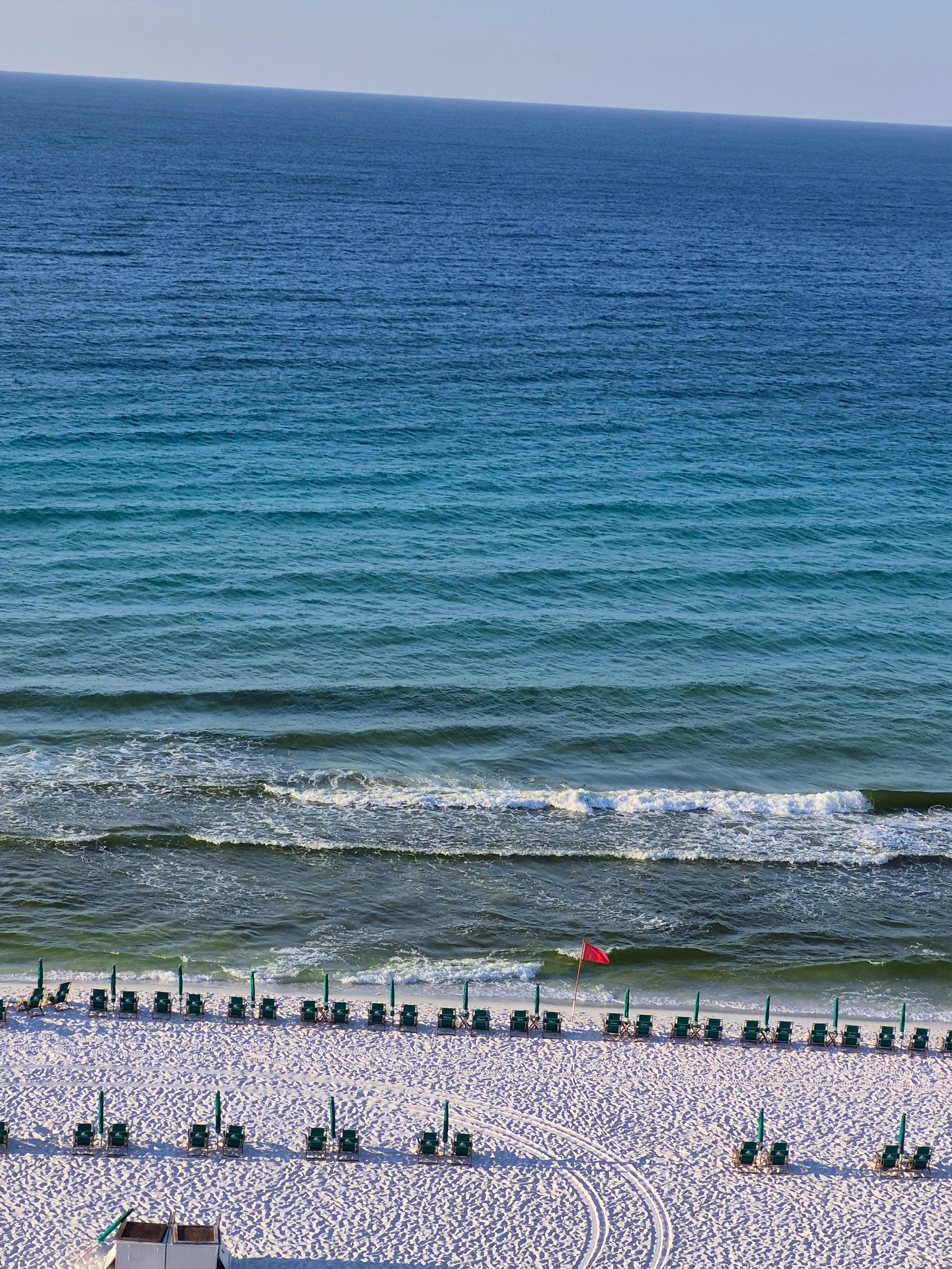 The last day, red flag because of the undertow warning. 