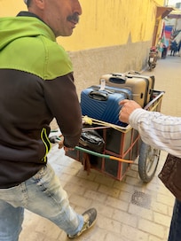 We got some assistance with our luggage when we arrived.
