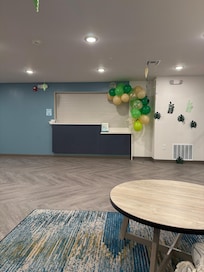 Lobby with front desk closed