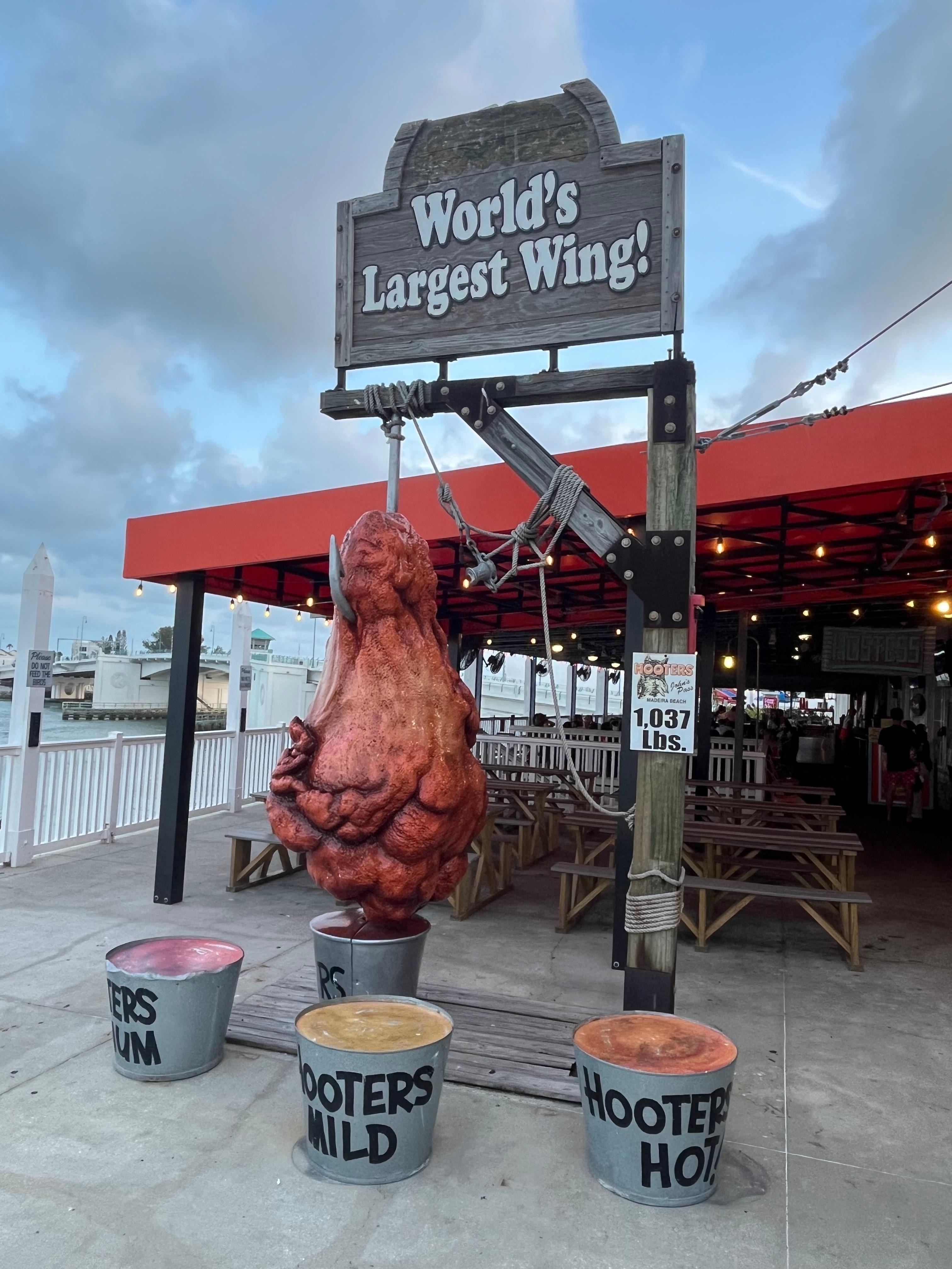 Worlds largest chicken wing display.