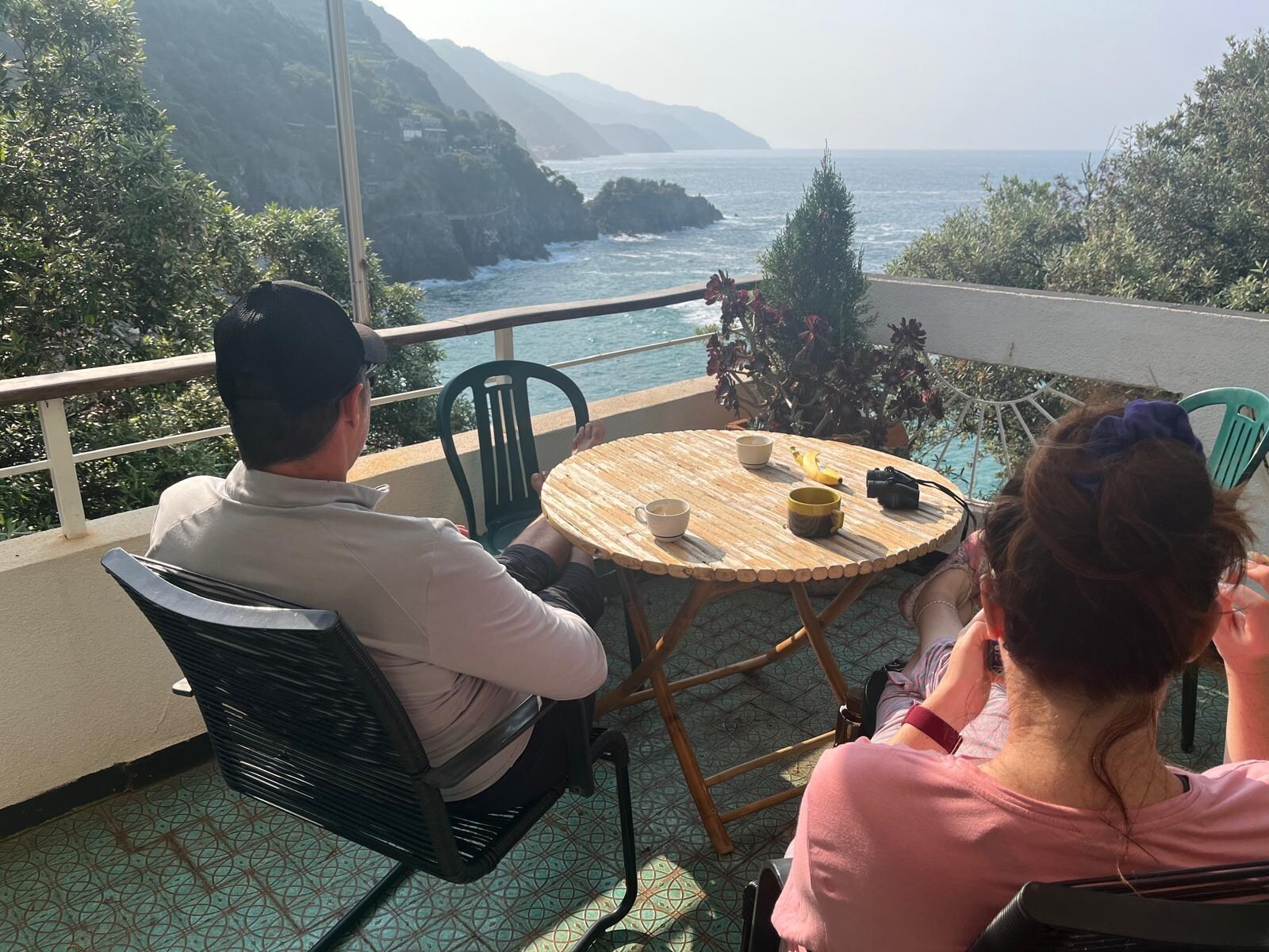Morning coffee on the terrace