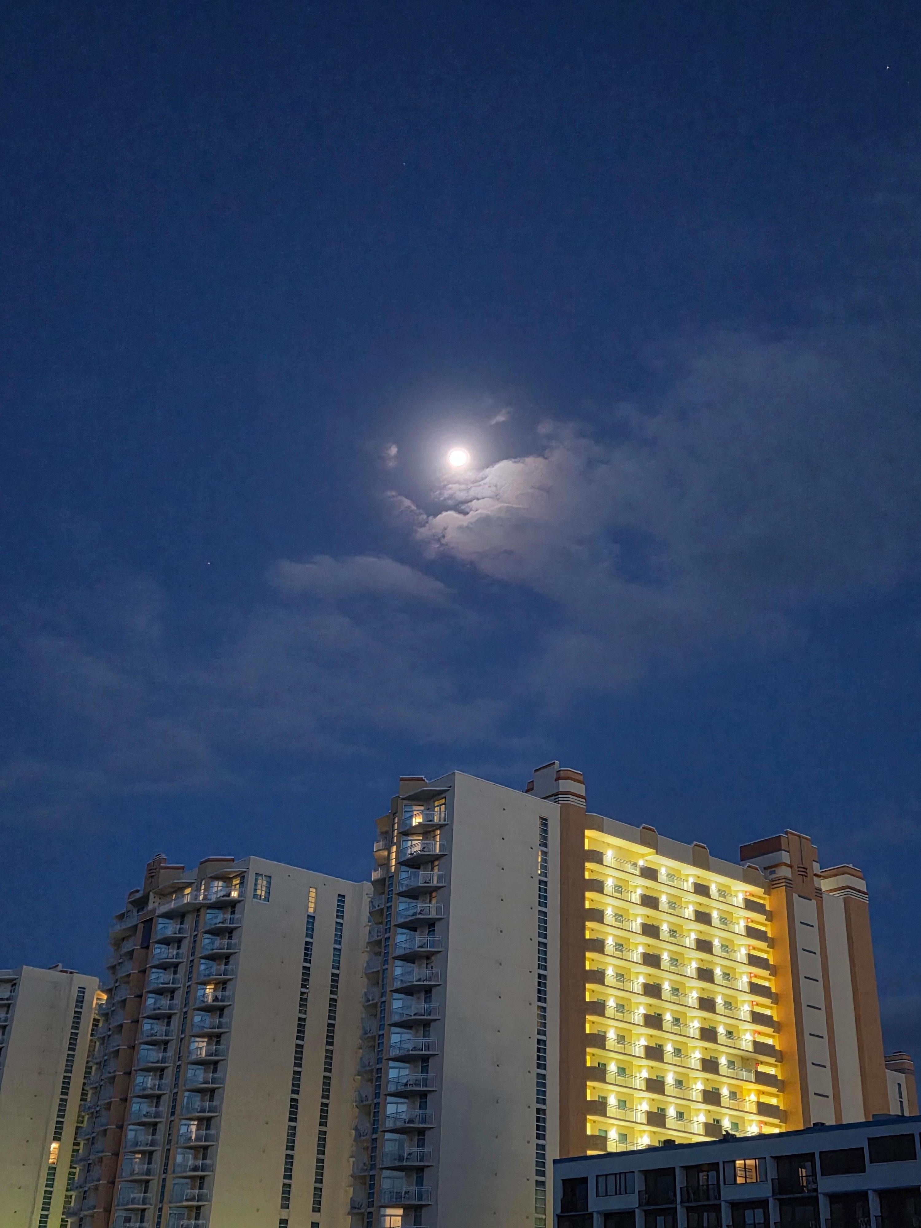 Not quite the "Super Moon" yet.