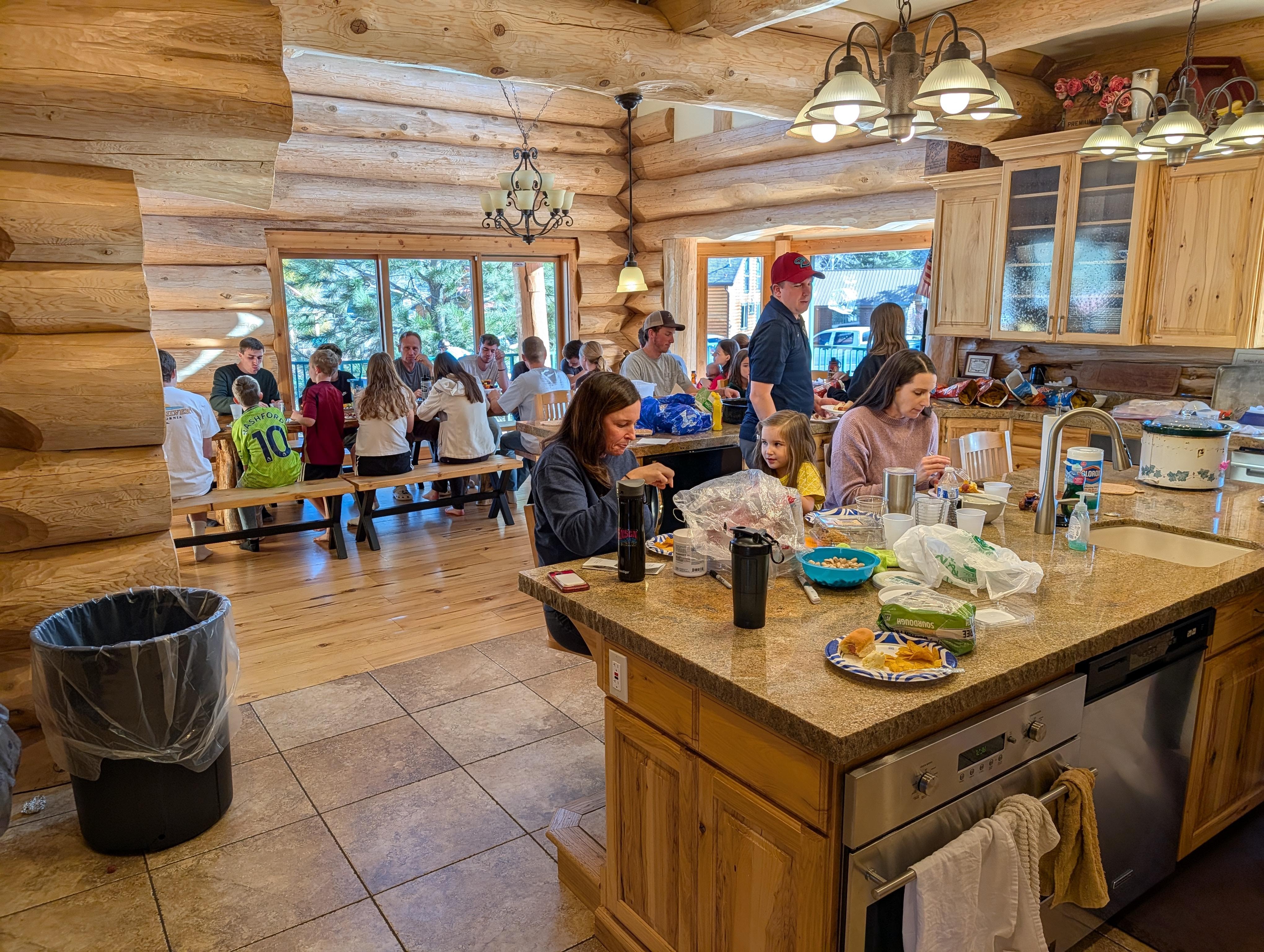 Food prep and part of meal seating 