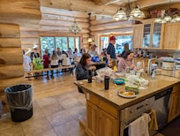 Food prep and part of meal seating