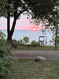 Morning walk, watching the sun rise.