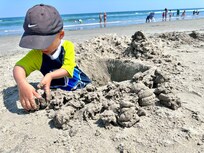 Plenty of room on the beach to dig in the sand