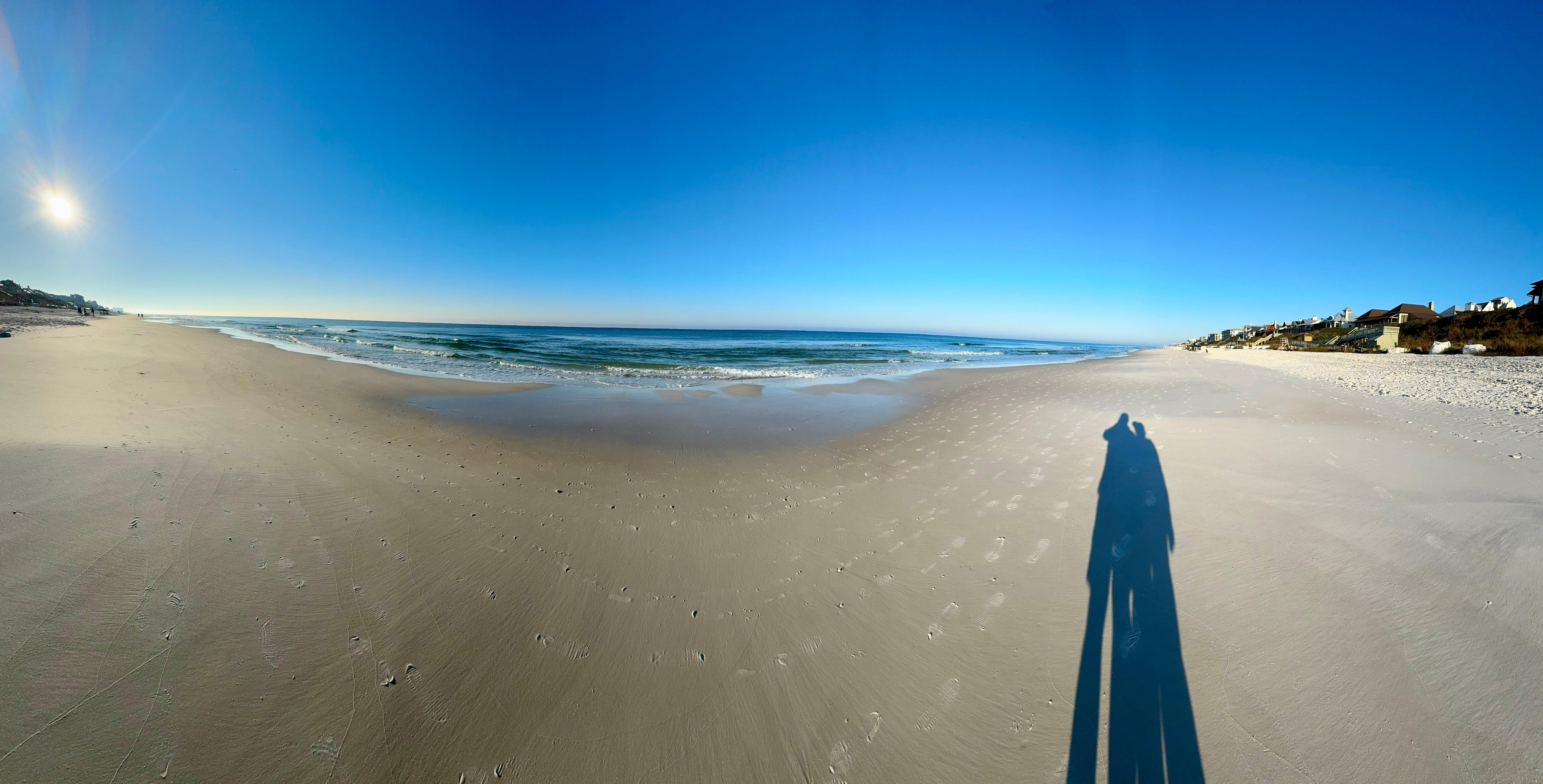 Great morning walks on a beautiful sunny beach!