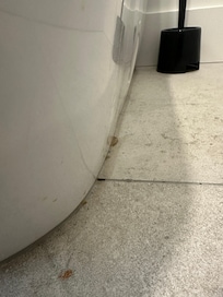 Dirty floors around toilets
