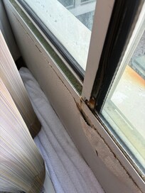 Water in the window track