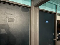 The door was painted over, I assume it was for an employee.
