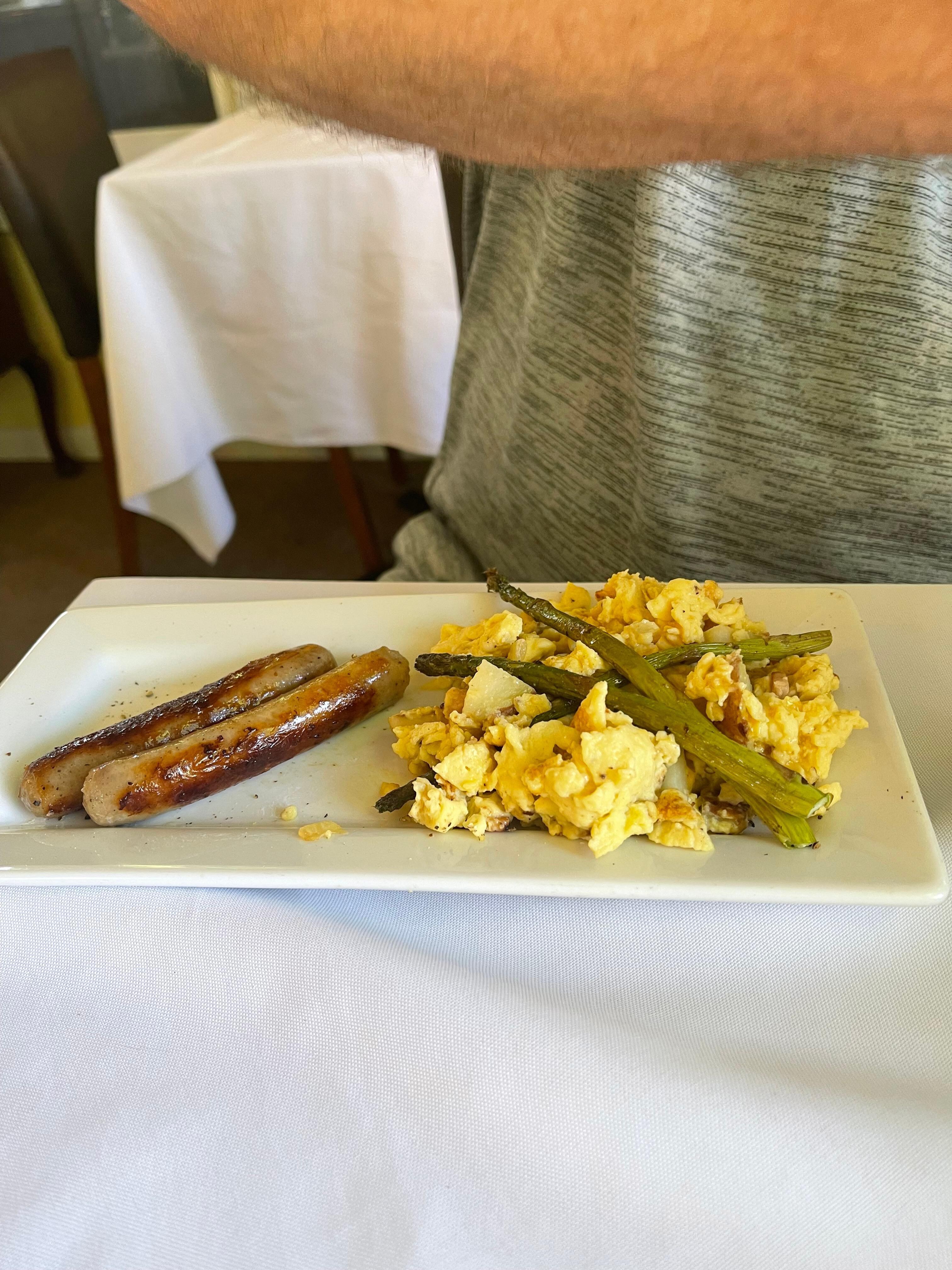 Our main course for breakfast - delicious.