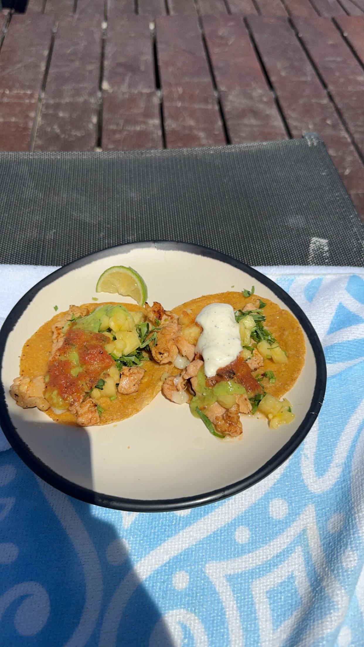 Pool side tacos are a must