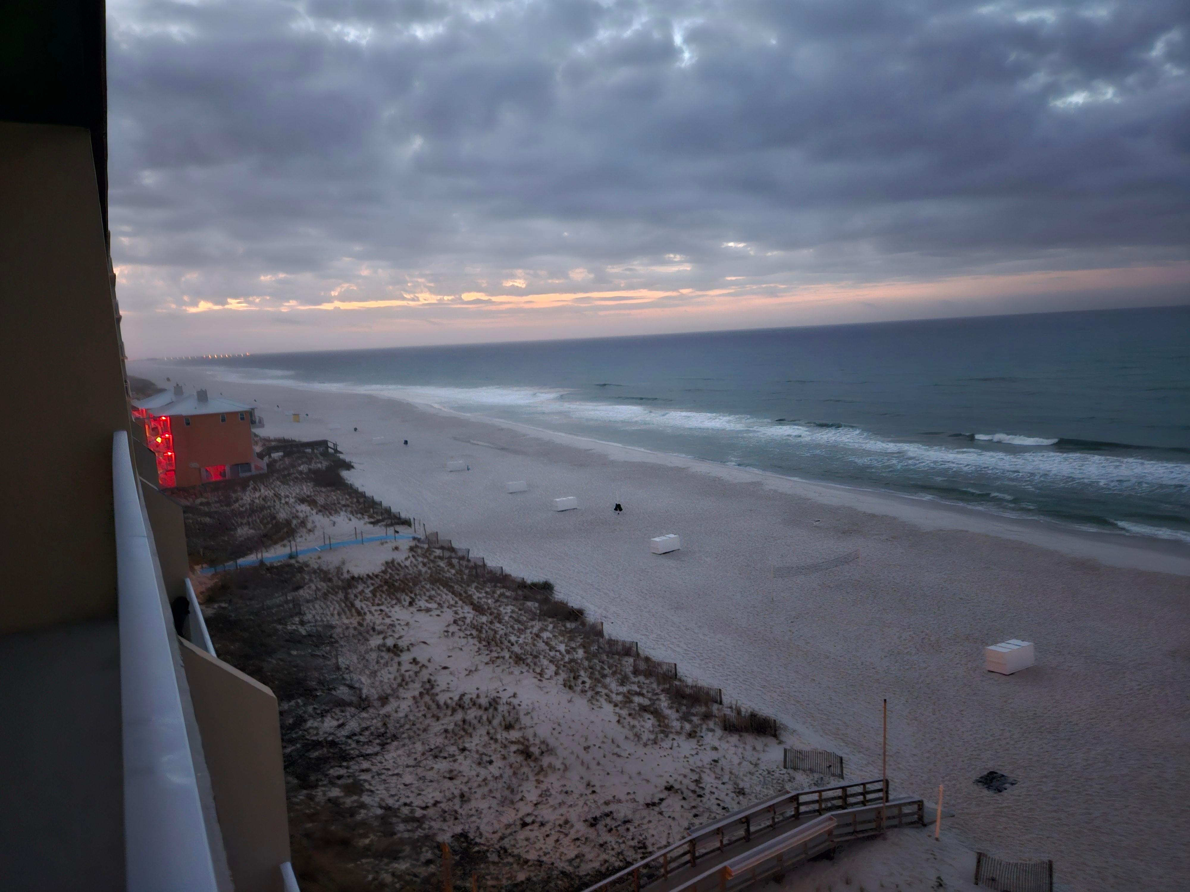 Sunrise from balcony.