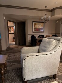 Living room going into bedroom.