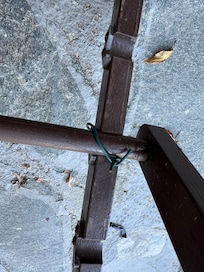 Liegestuhl, Arretierung Rückenlehne