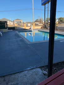 Pool area looks inviting.
Pool was clean.
