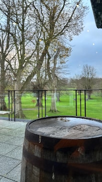 View at breakfast overlooking the green