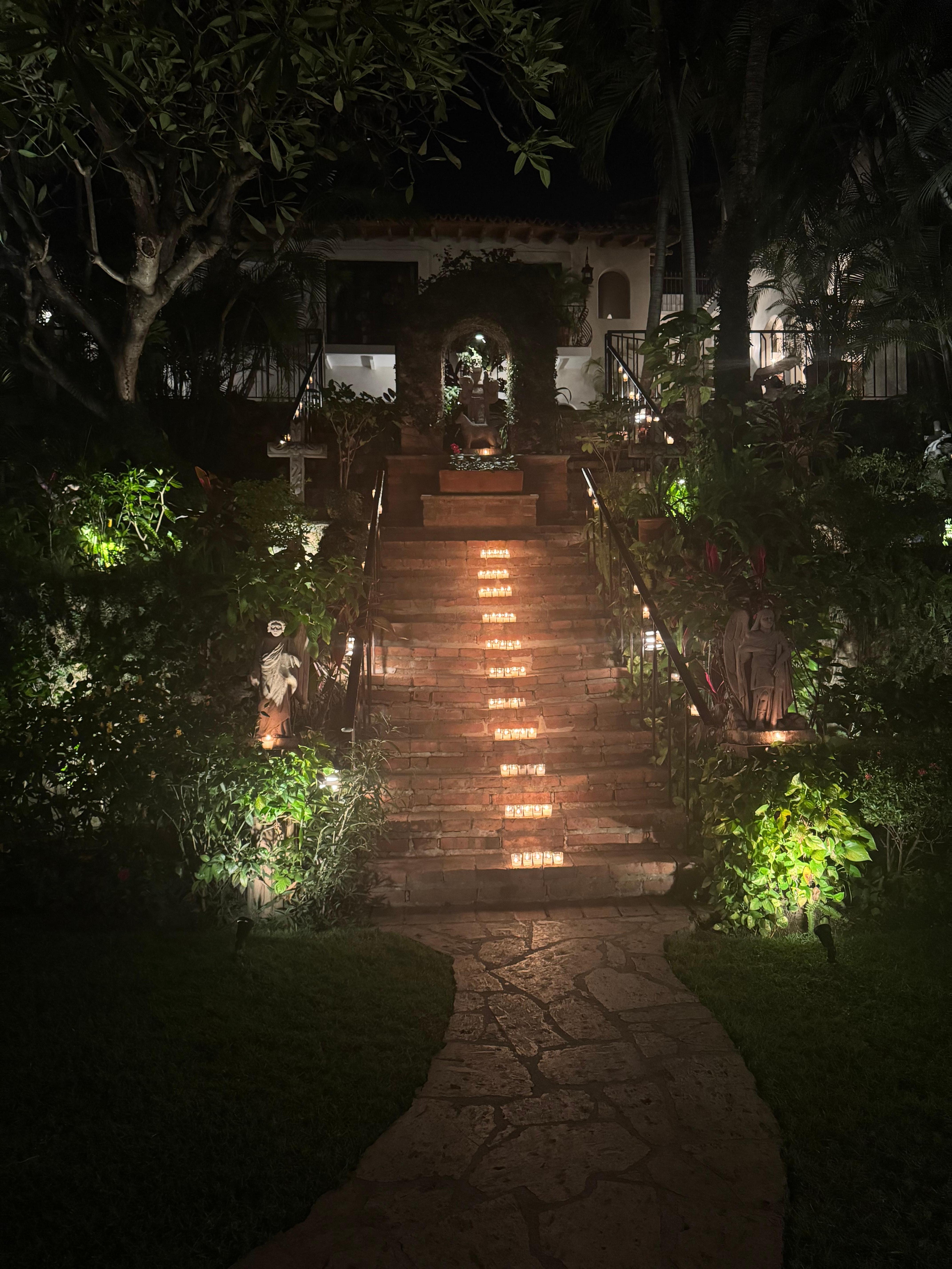 Court yard at night