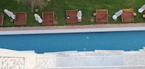 vu sur la piscine depuis notre chambre
