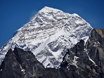 Summit of Everest from hill 1285 feet above the Namgyal.