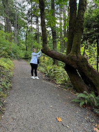 Hiking in the woods close to Eugene