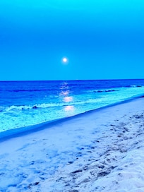 Beach, right outside of the condo.
