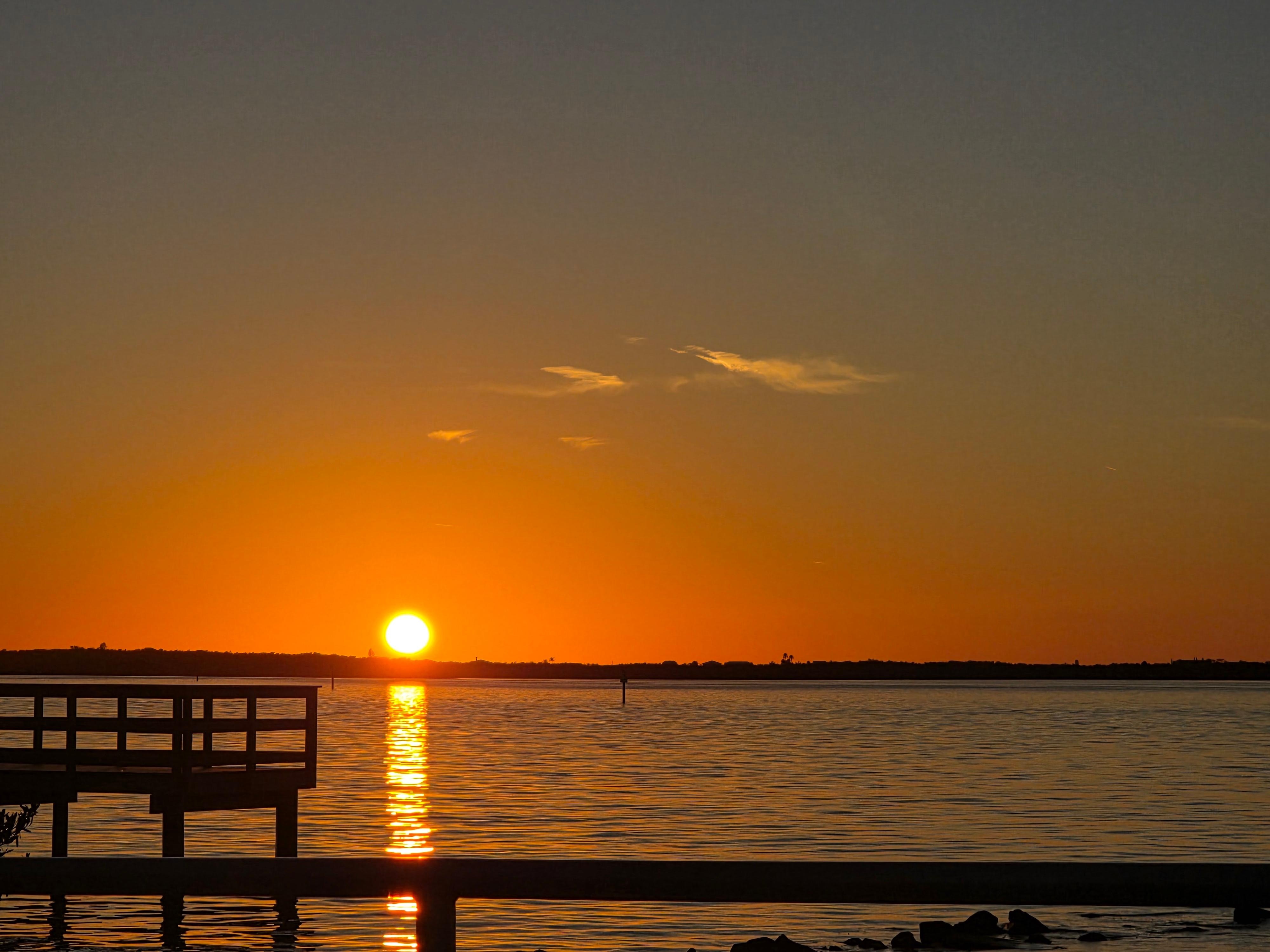 Sunset at the neaeby Dunedin Marina. 