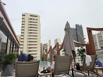 Another view from rooftop bar and pool area.