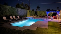 Backyard at night