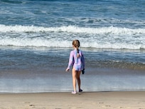 Beach side, just across from the unit.