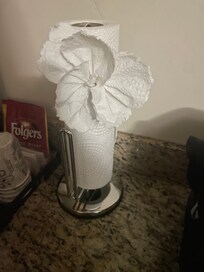 Beautiful handmade paper towel flower!