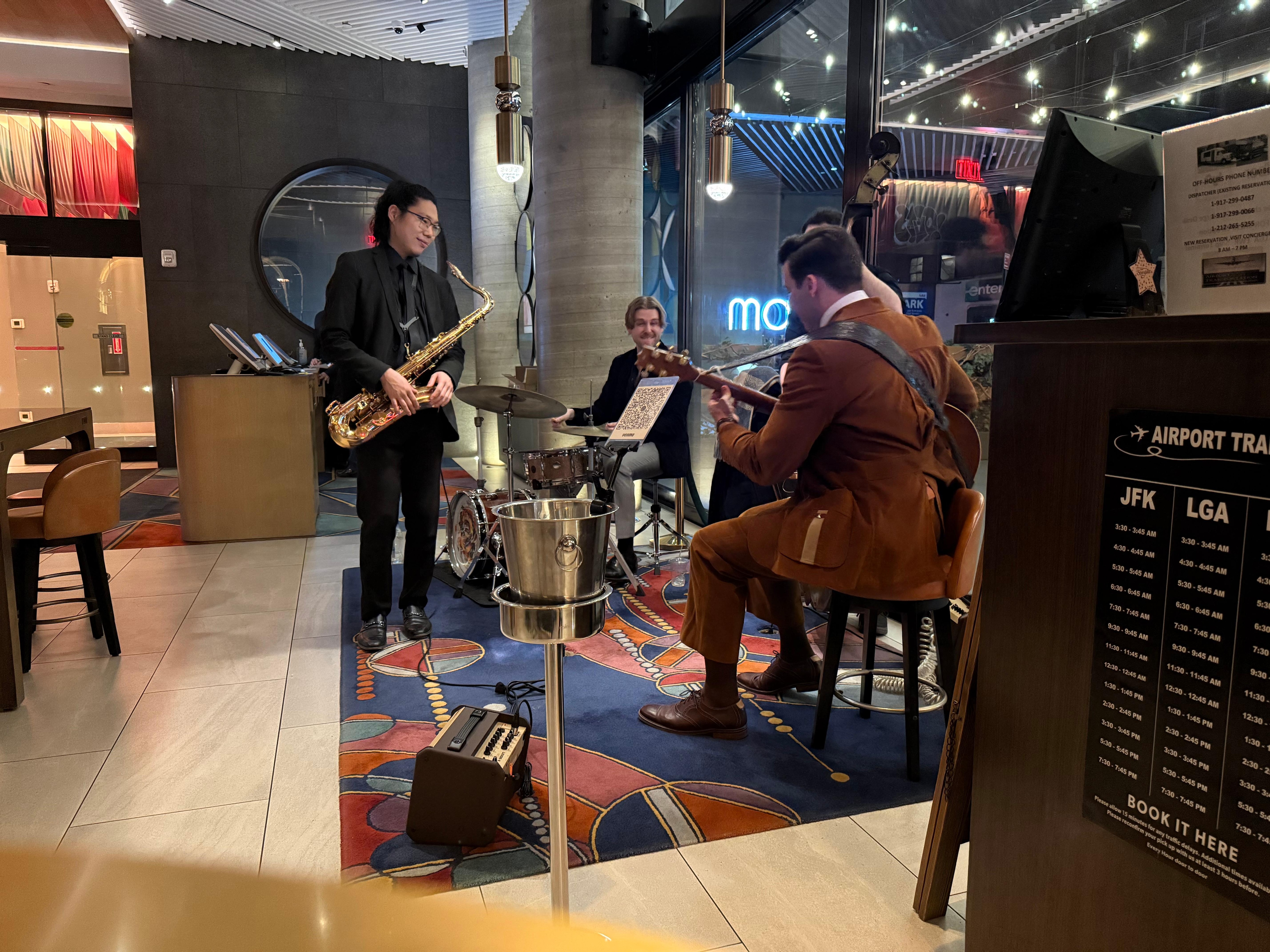 Lobby area had live music during our stay 