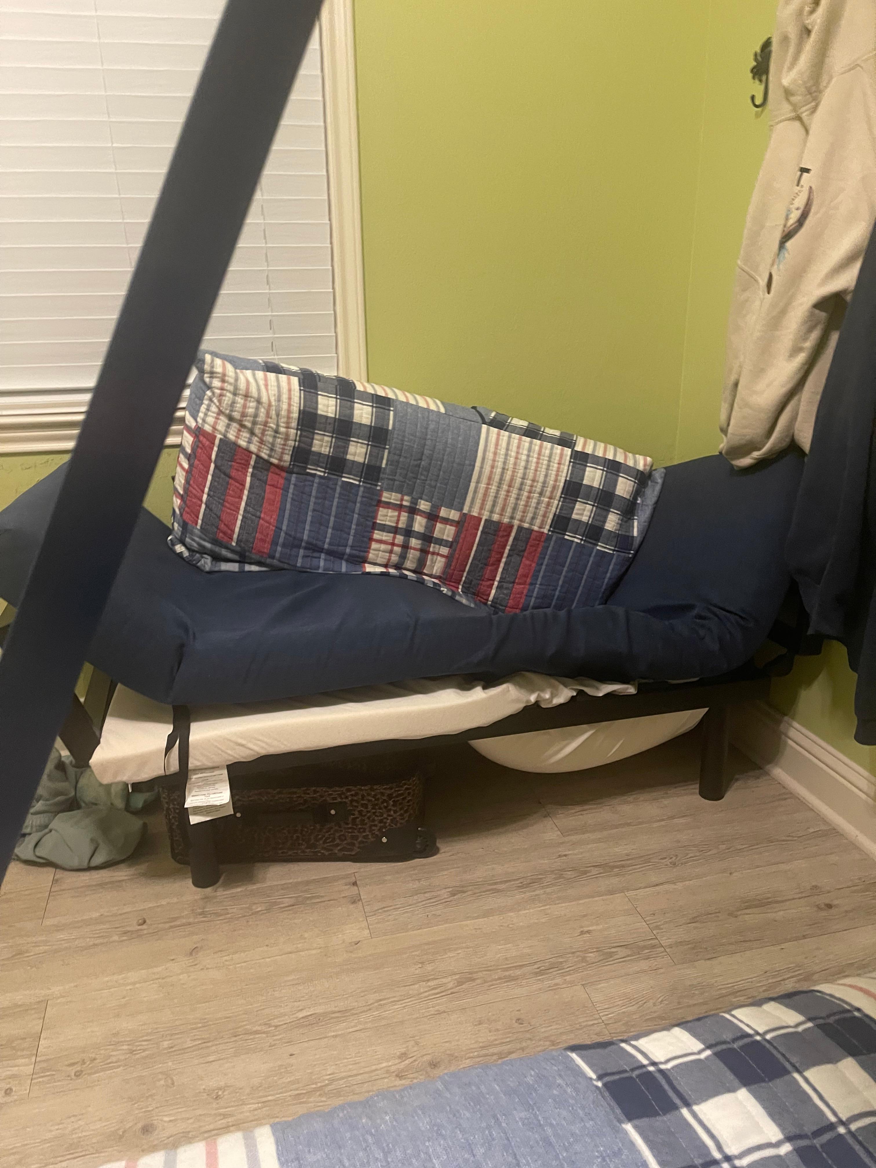 My kid fell through when sitting down. 