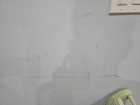 Scuff marks on the walls