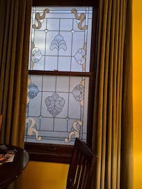 Stained glass windows everywhere