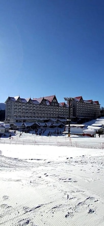 Hotel view from ski area