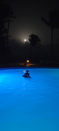 Night Swim under the full moon
