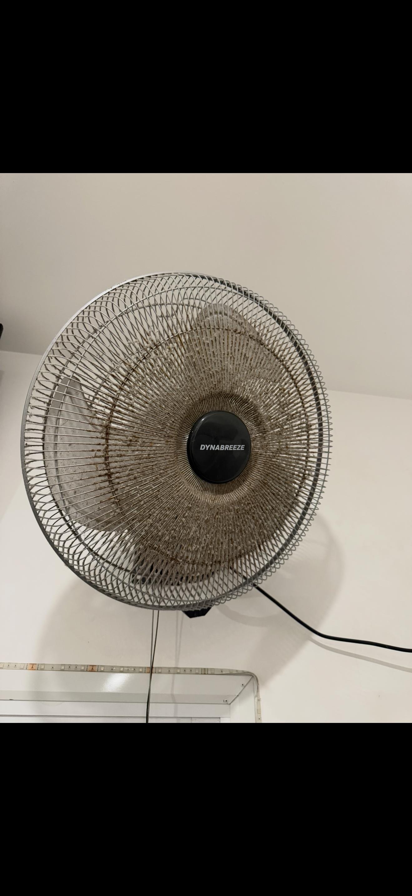 Disgusting build up on fan - could be spreading anything through the air