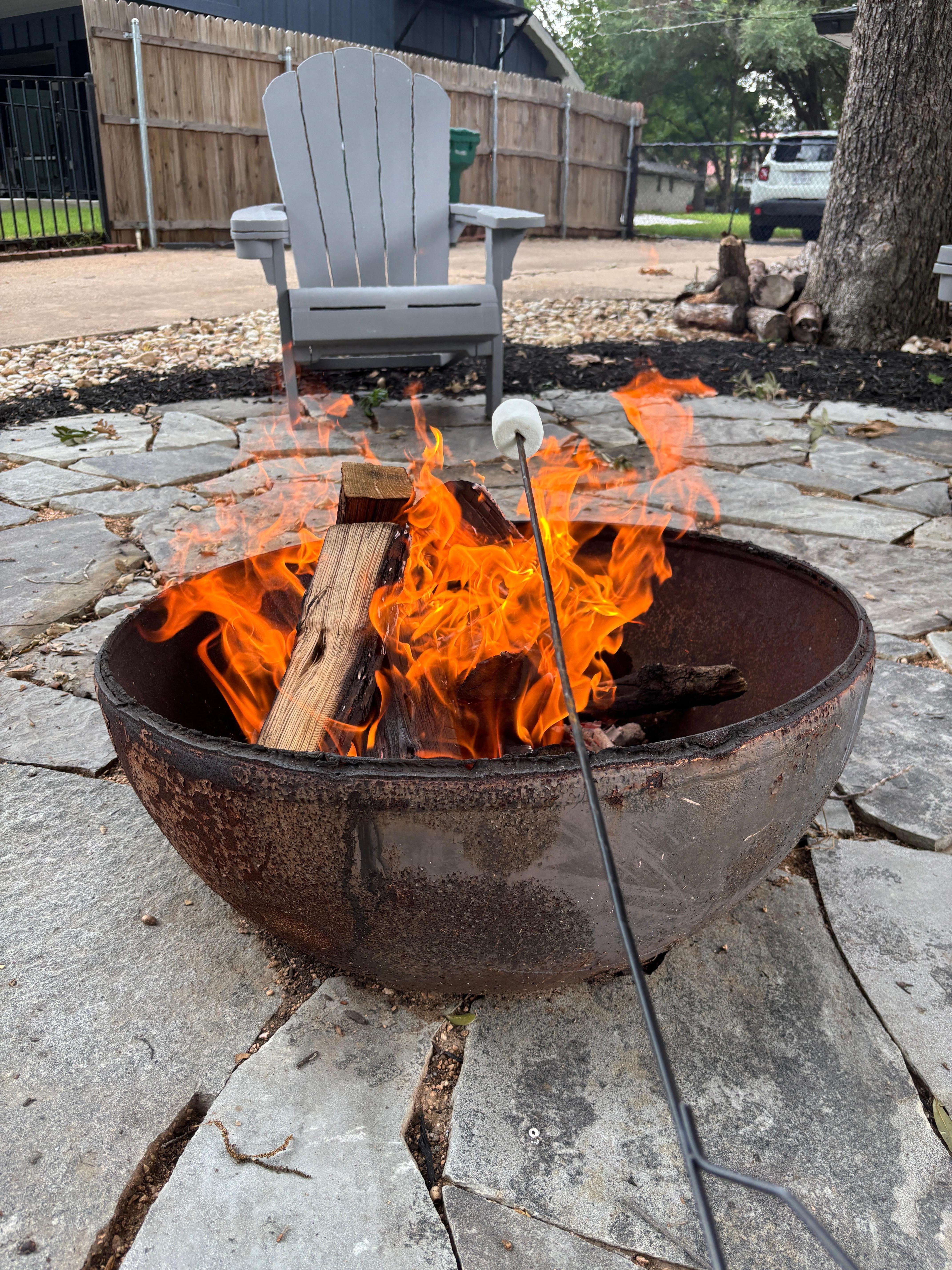 They even provided marshmallow toasting sticks! 