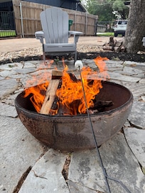 They even provided marshmallow toasting sticks!