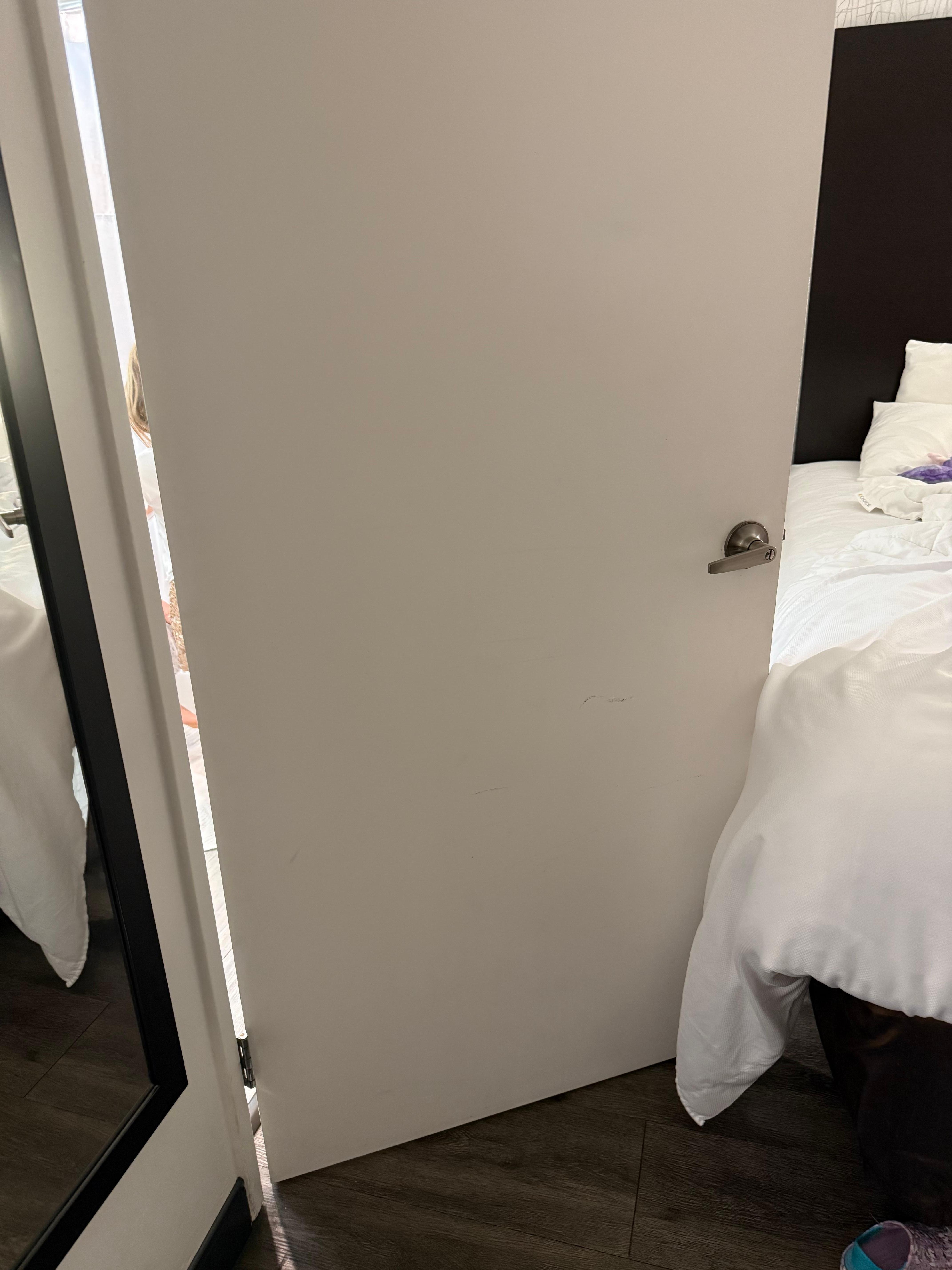 Our two queen room wasn’t big enough to open the bathroom door. 