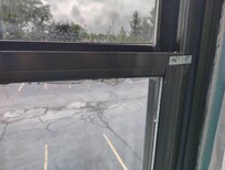 Broken window in room