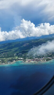 View of area from airplane