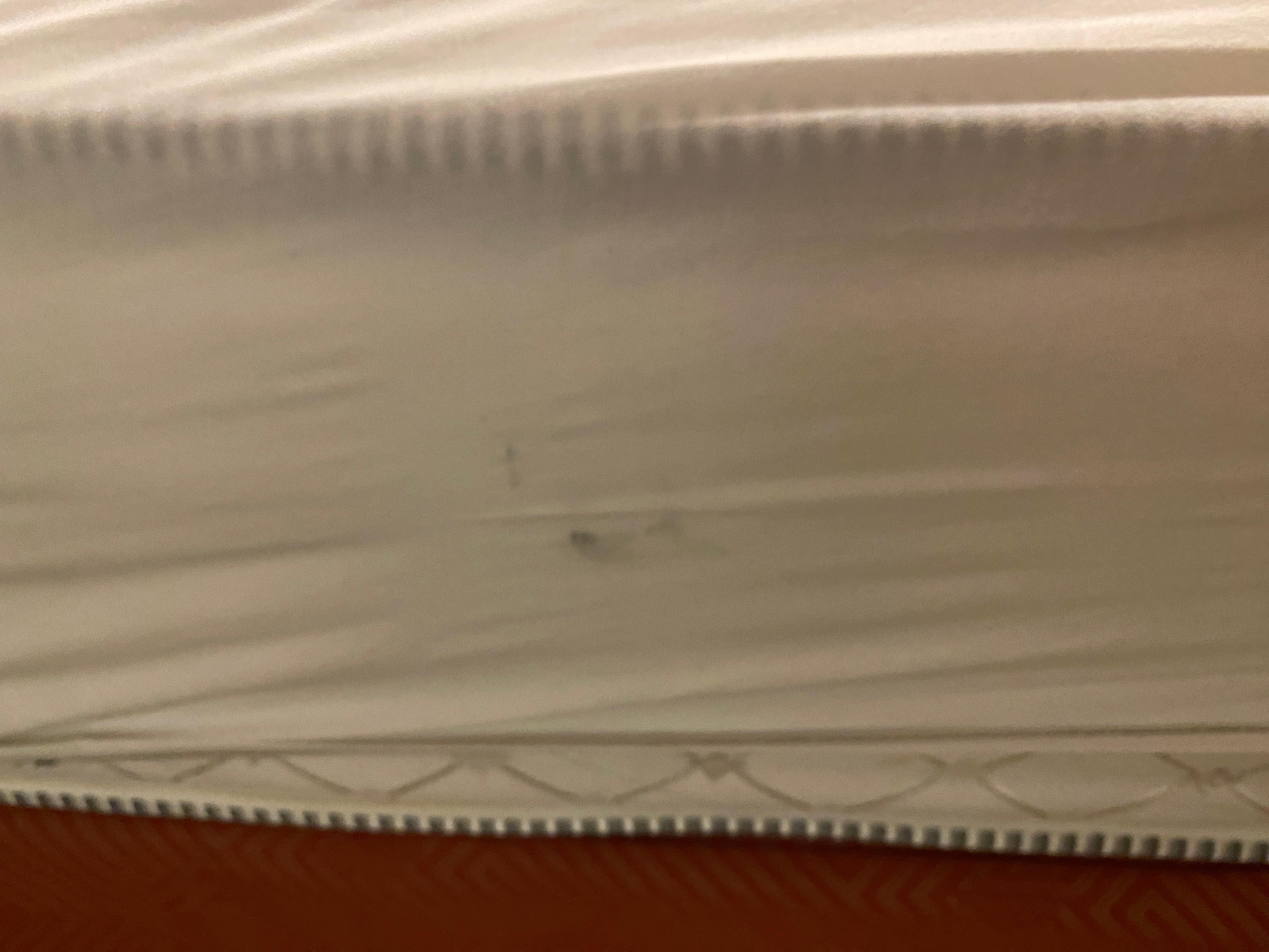 Footprint on side of mattress. 